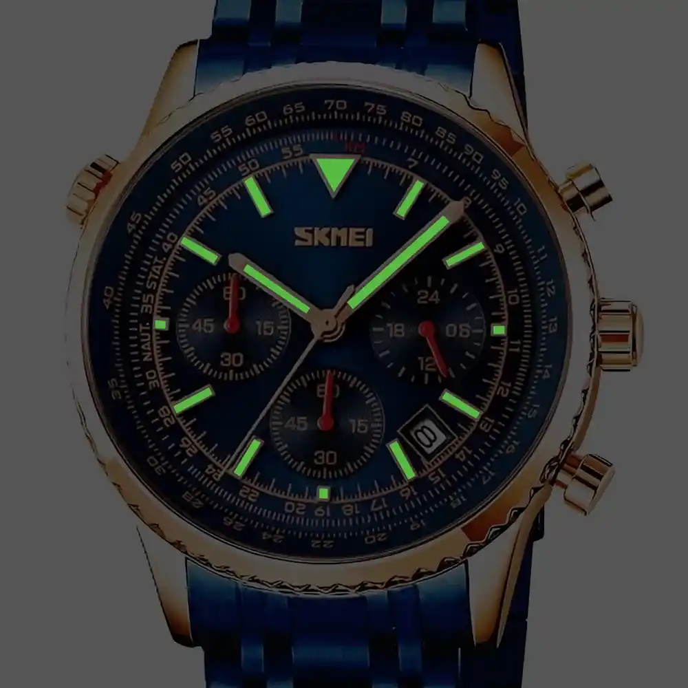 Reloj elegante para hombre Skmei 9333 4 Reloj hombre azul | RelojeríaFR