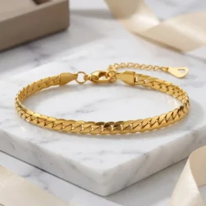 Pulseras para dama en acero inoxidable color dorado