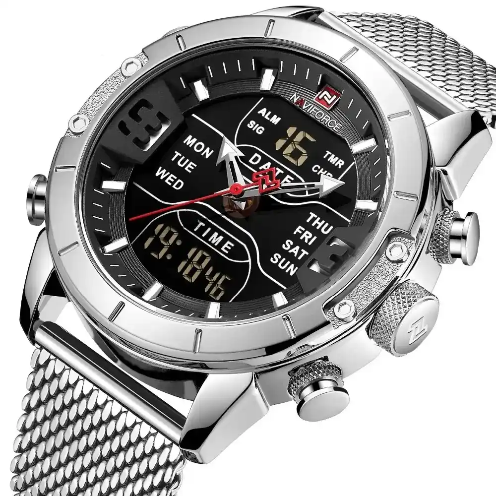 Reloj analogo digital - Naviforce NF9153 plateado