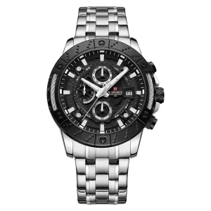 Marca de relojes para hombre - Naviforce NF9227 Plateado Fondo Negro