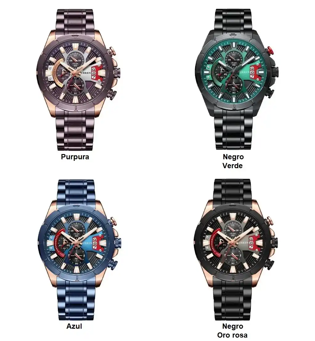 Magníficos Relojes Curren Colombia 8401 4 Marcas de relojes finos – Relojería FR