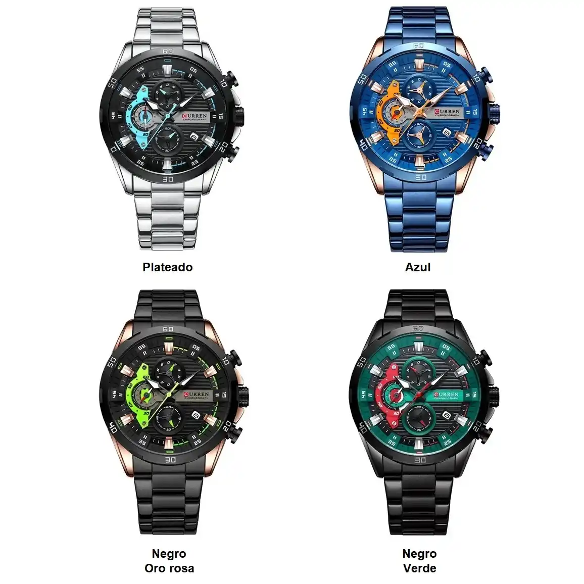 Reloj hombre elegante Curren 8402 cautivador 4 Relojes de lujo para hombres | Relojería FR