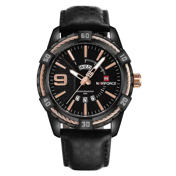 relojes-hombre originales-naviforce-nf9117l-pulso-cuero-análogo-cuarzo Relojes originales Colombia – Naviforce NF9117l para hombre análogo correa de cuero
