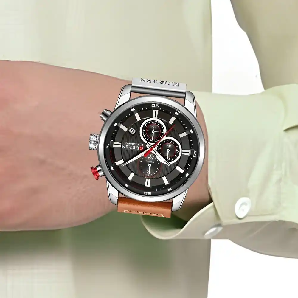 Relojes de correa de cuero Curren 8291 3 Relojes de hombre de marca | Curren 8291