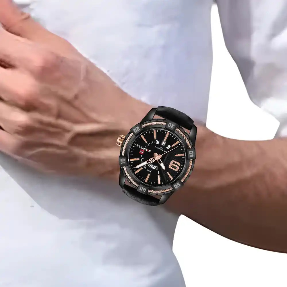 Relojes de marca de hombre Naviforce NF9117L 3 Marcas de relojes gama media - Naviforce NF9117l para hombre correa de cuero