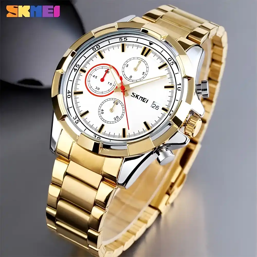 Reloj hombre dorado Skmei 9192 Elegante 2 Reloj hombre dorado | Relojería FR
