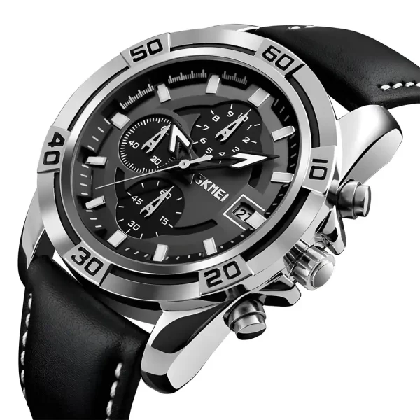 relojes-skmei-para-hombres Reloj de correa de cuero | RelojeríaFR